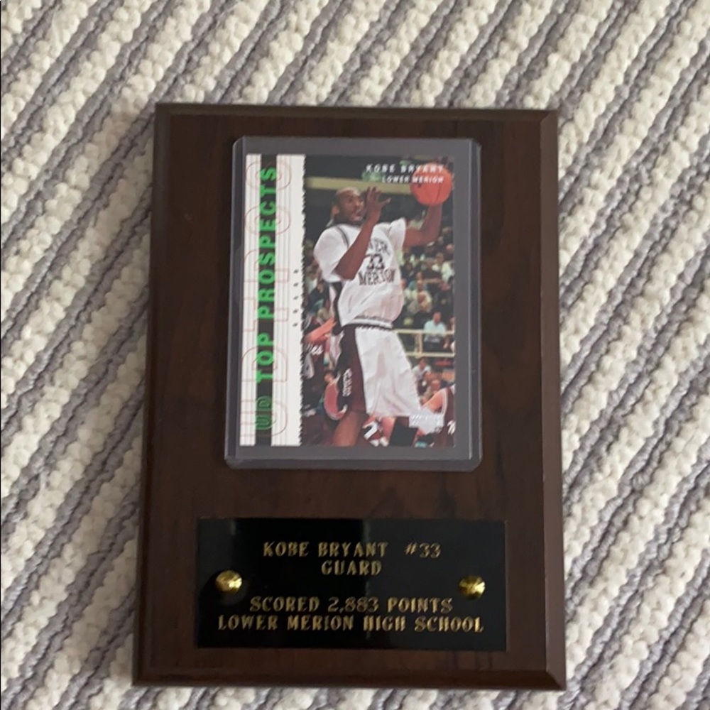 Kobe Bryant High School Card (Rare Plaque)